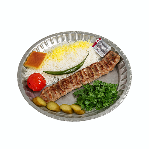 چلو کباب لقمه 150 گرمی (یک سیخ)